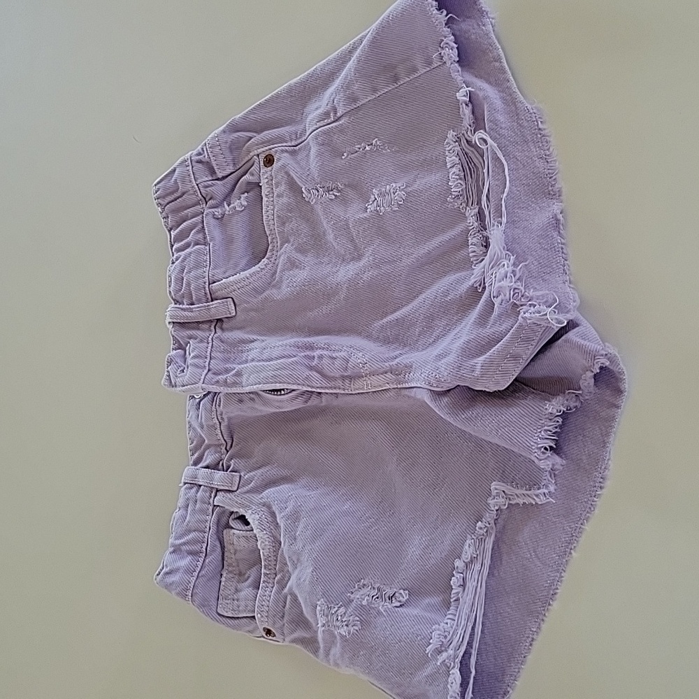 Zara purple denim shorts in size 10